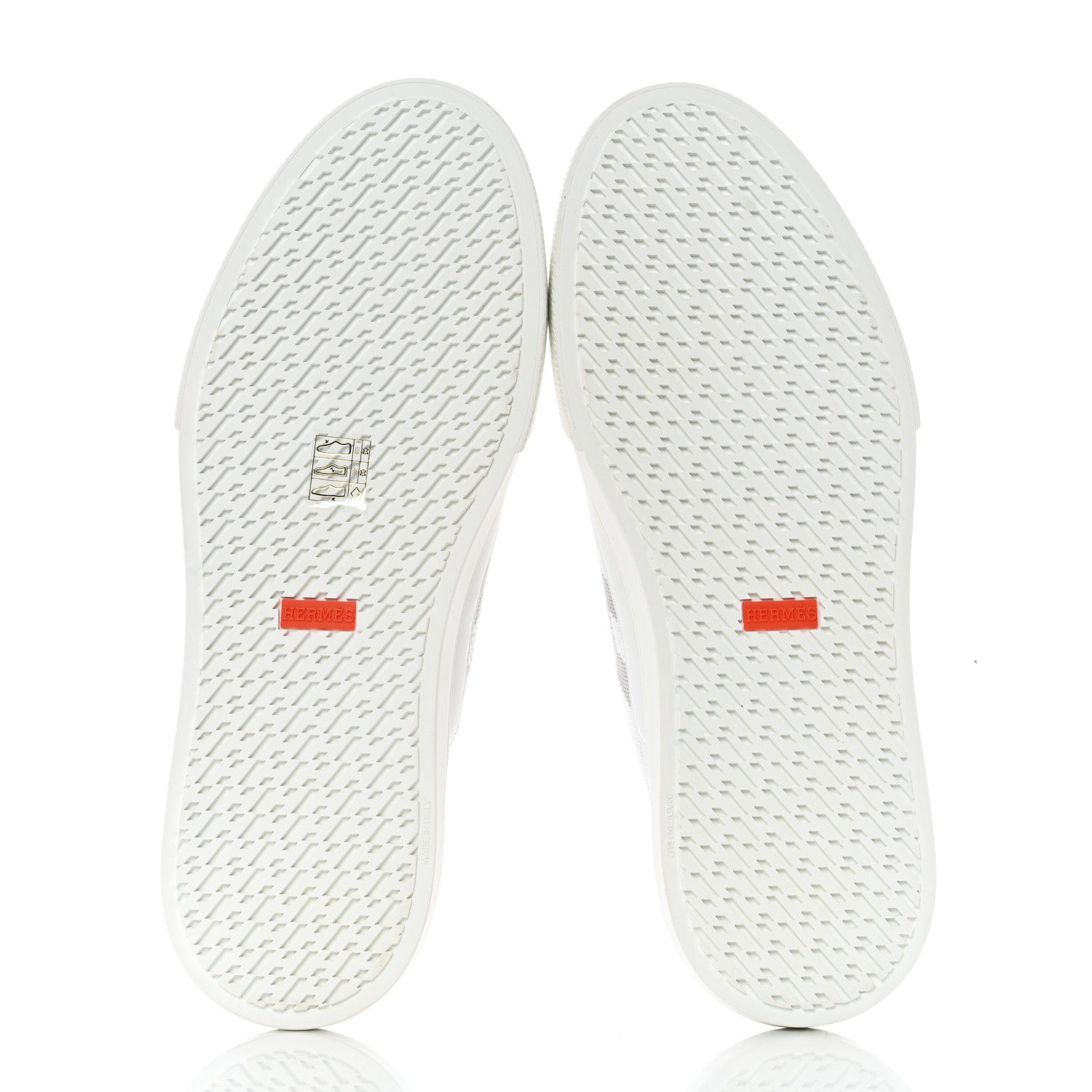 Hermes Calfskin Deep Sneakers 44 White Multicolor 5 of 10