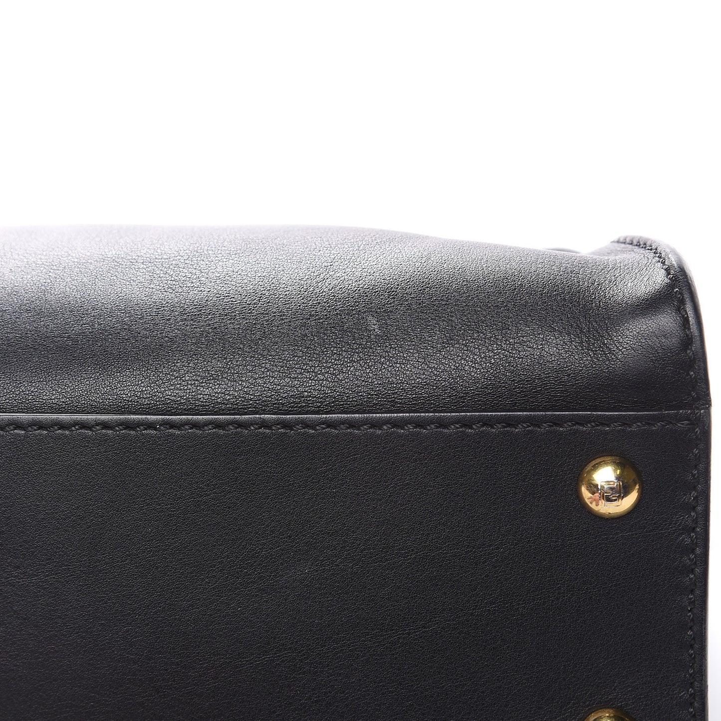 Vitello Seta Shiny Nappa Medium Peekaboo Iconic Satchel Black