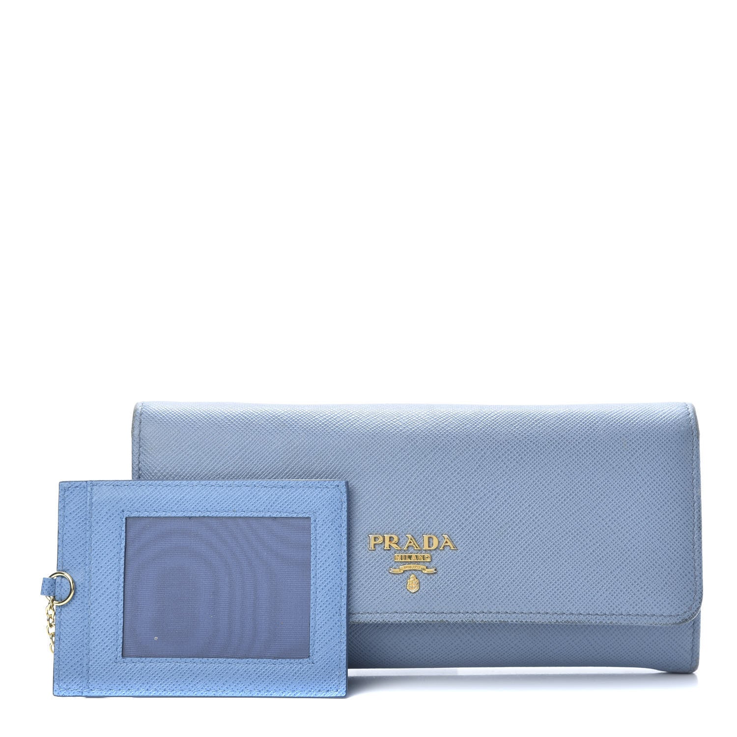 Prada Saffiano Multicolor Continental Flap Wallet Astrale Mare 1 of 16