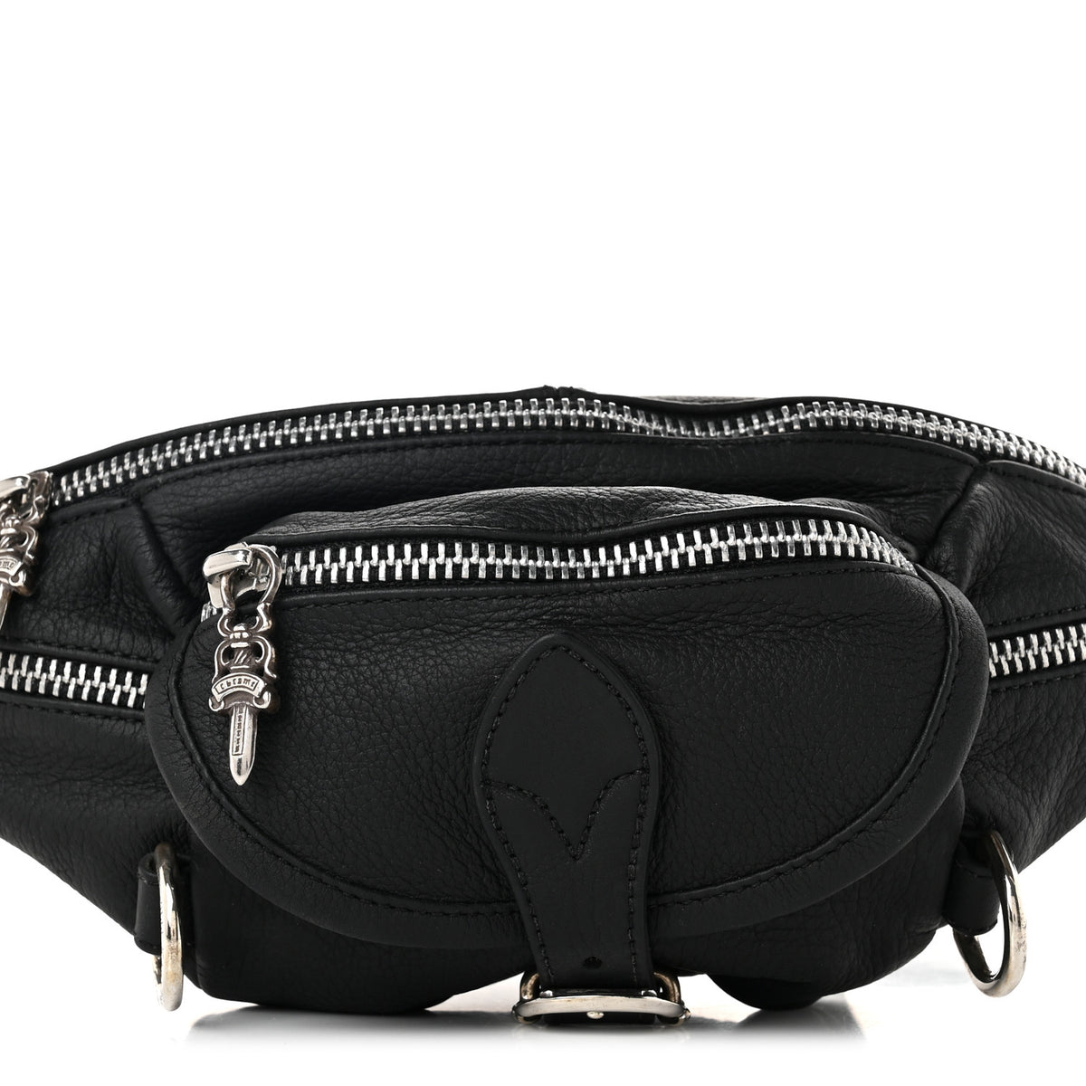 Chrome Hearts Grained Calfskin Snat Pack Gunslinger Waist Bag Black 6 of 8