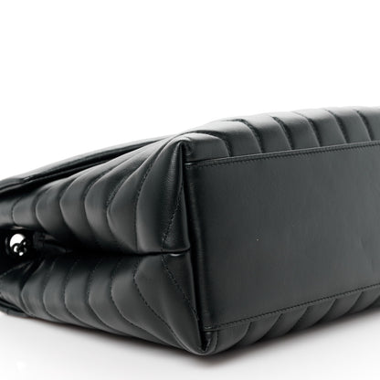 Saint Laurent Calfskin Y Quilted Monogram Monochrome Medium Loulou Chain Satchel Black 10 of 11