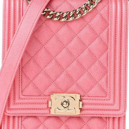 Chanel Caviar Quilted North South Boy Flap Pink 8 of 9