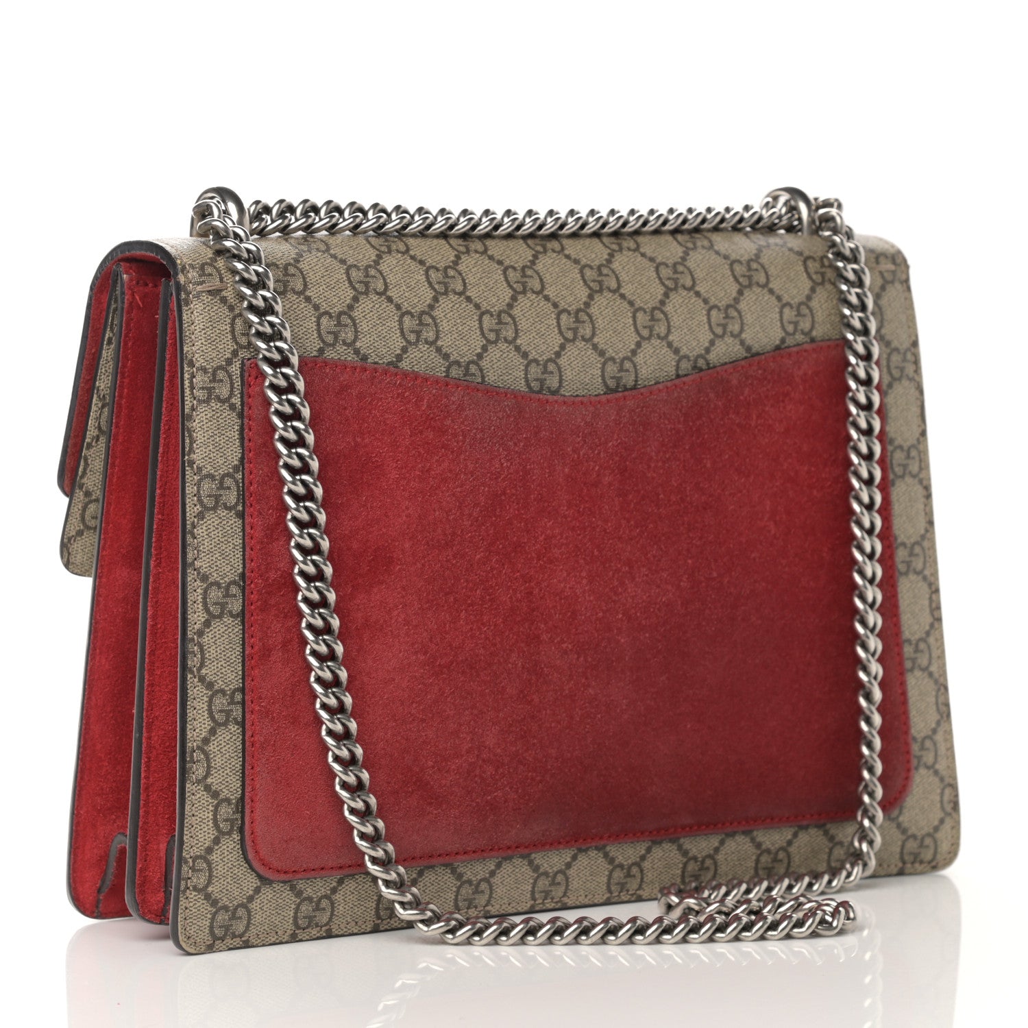 Gucci GG Supreme Monogram Embroidered Medium Dionysus Shoulder Bag Beige Hibiscus 3 of 21