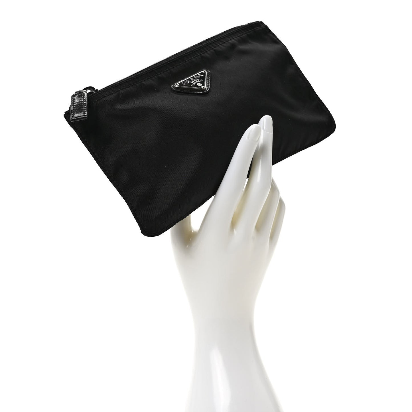 Nylon Tessuto Pencil Pouch Black