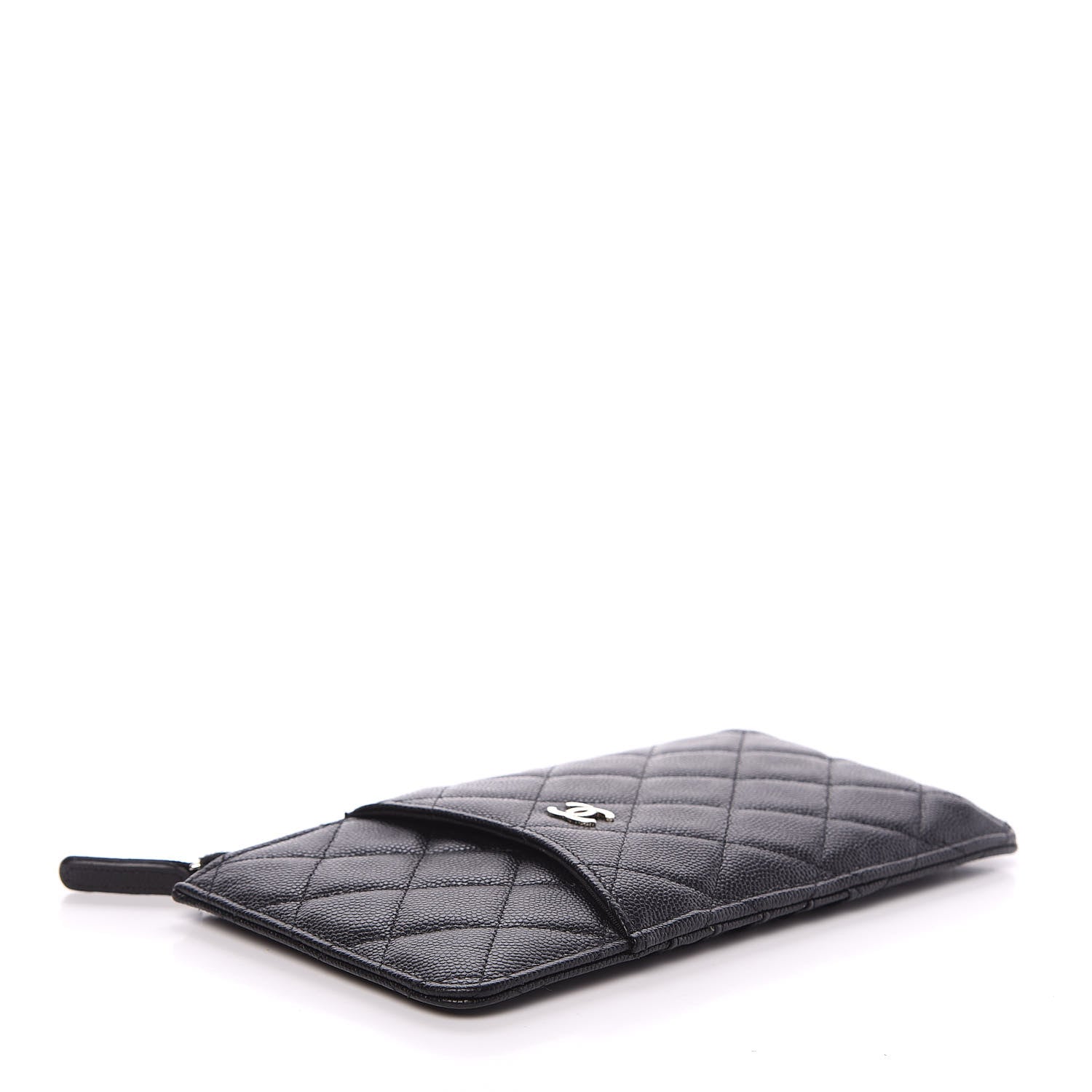 Chanel Caviar Quilted Classic Flat Wallet Pouch Black 4 of 11