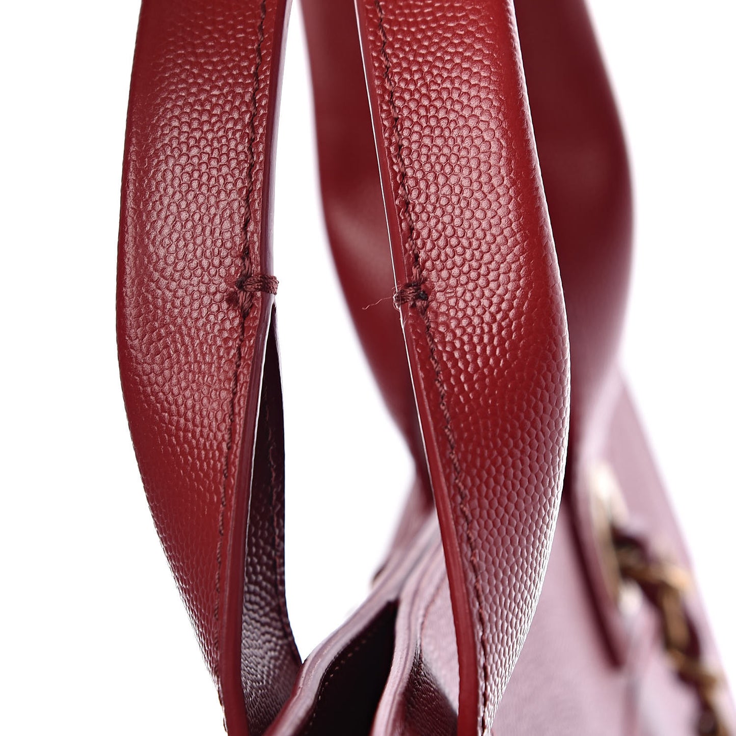 Caviar Small Studded Deauville Tote Red