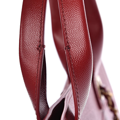 Chanel Caviar Small Studded Deauville Tote Red 7 of 18