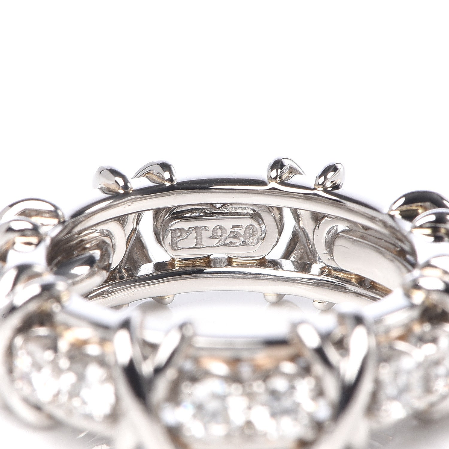 Tiffany Platinum Diamond Schlumberger Sixteen Stone Ring 45 3.5 7 of 8