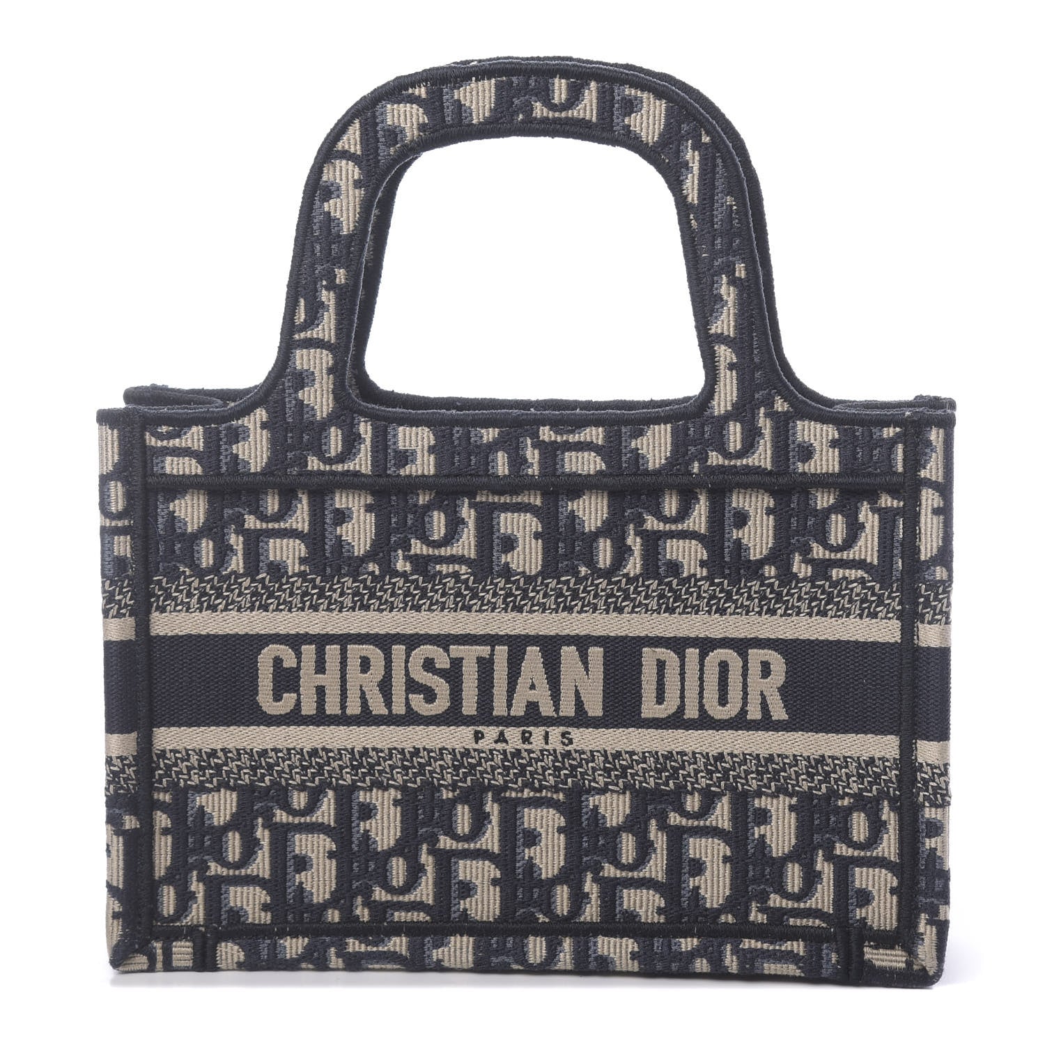Christian Dior Oblique Mini Book Tote Blue Multicolor 1 of 10