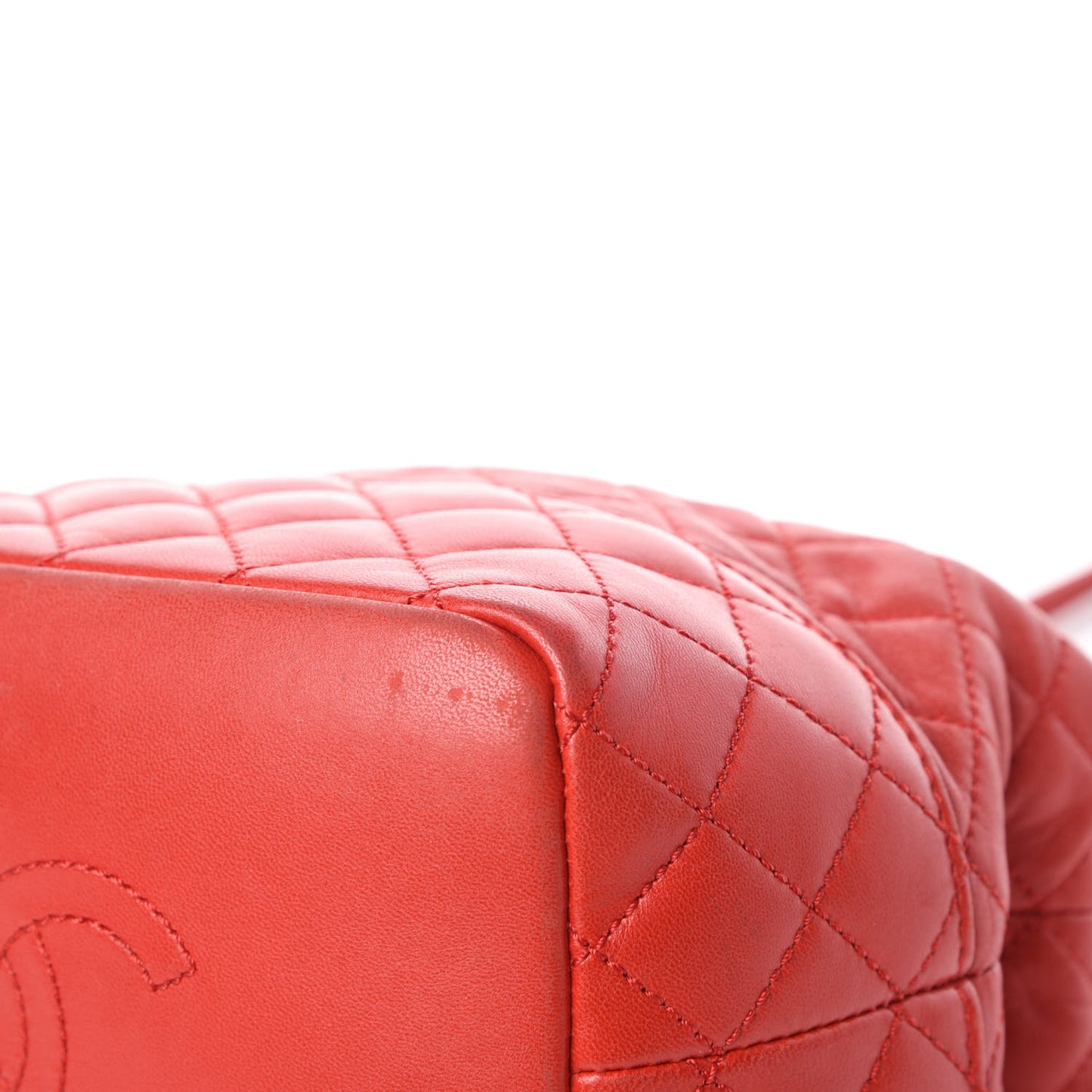 Lambskin Quilted Hobo Red