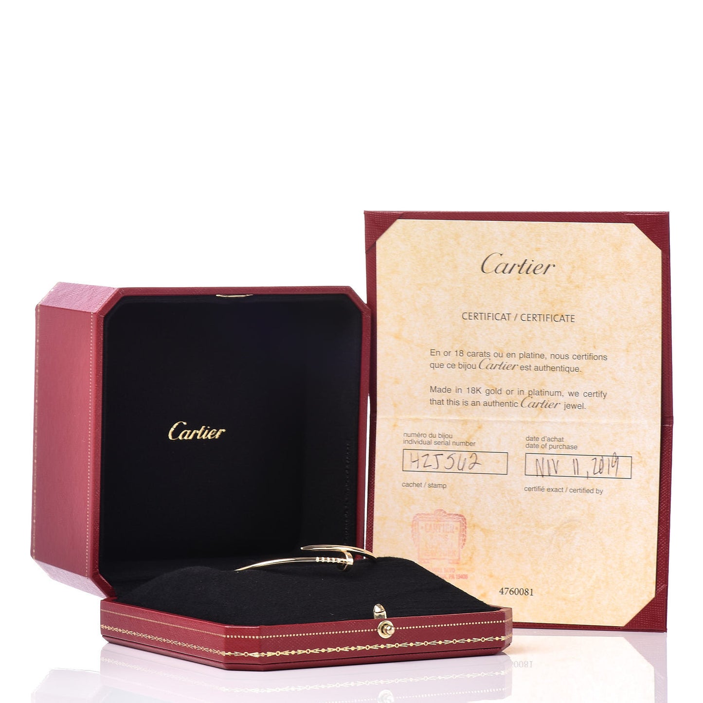 18K Yellow Gold Small Juste Un Clou Bracelet 17