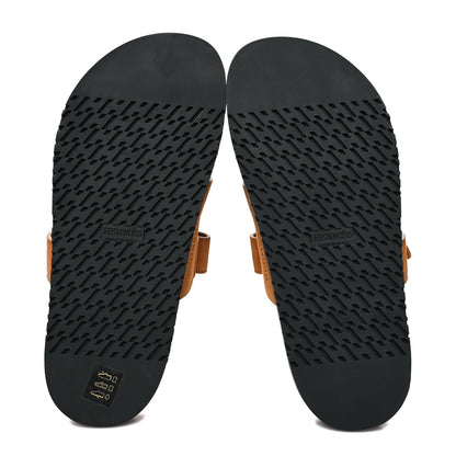 Hermes Suede Goatskin Womens Chypre Sandals 38 Naturel 5 of 9