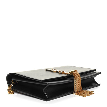Saint Laurent Smooth Calfskin Classic Monogram Kate Tassel Chain Wallet Black 4 of 9