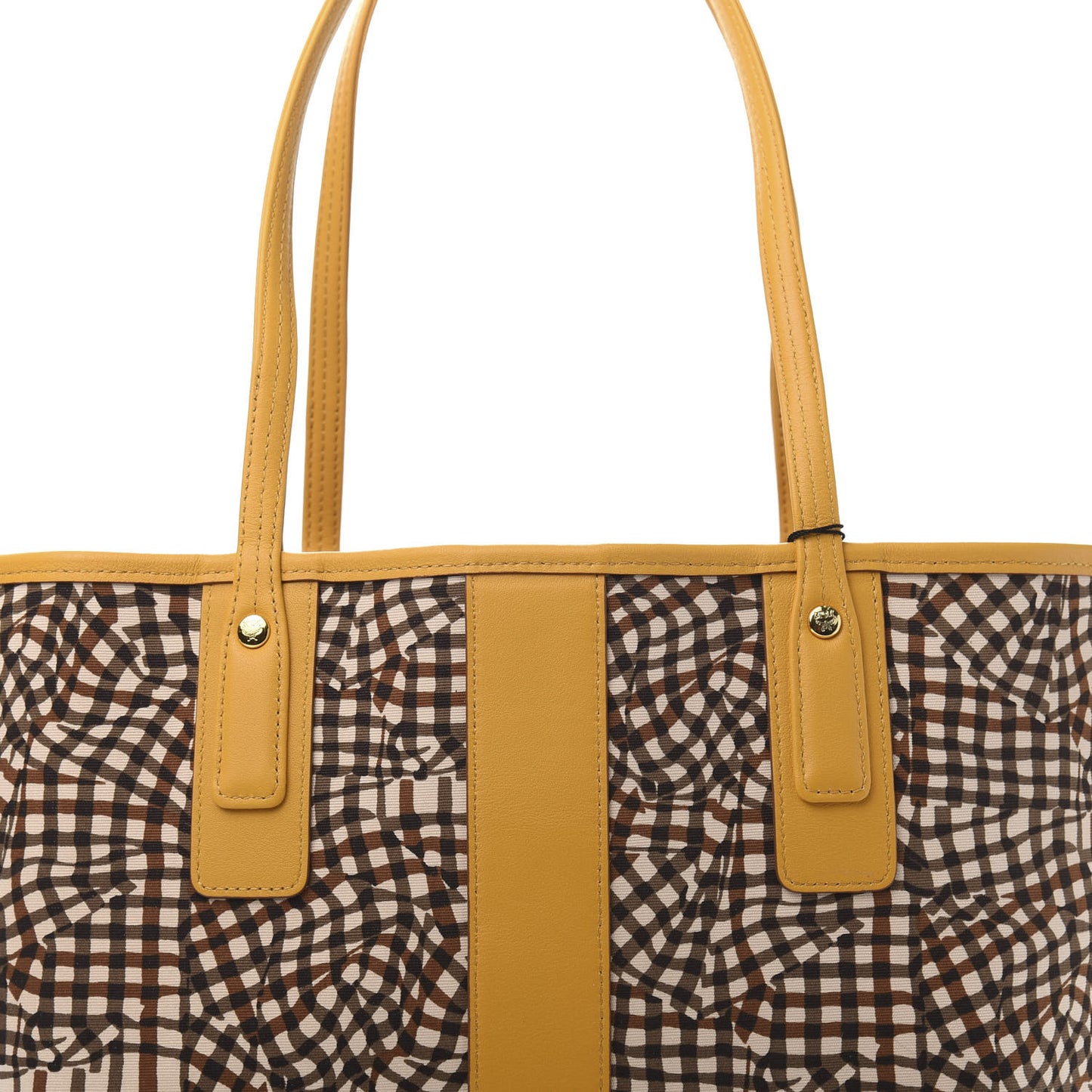 Visetos Medium Liz Reversible Shopper Tote Cognac Yellow