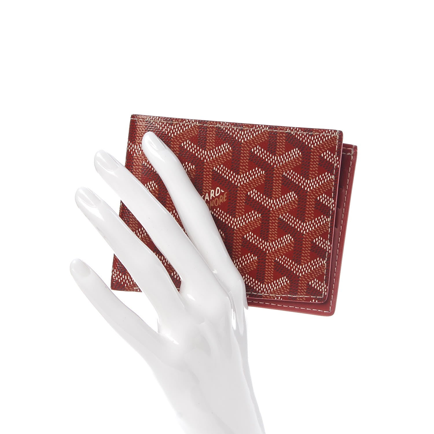 Goyard Goyardine Bifold Victoire PM Wallet Red 2 of 8