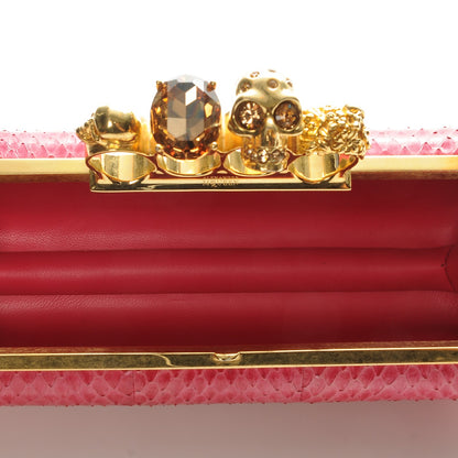 Alexander McQueen Python Knuckle Box Clutch Pink 6 of 7