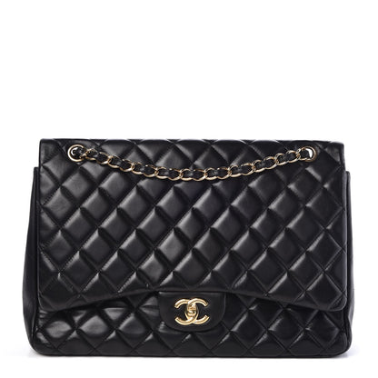 Chanel Lambskin Quilted Maxi Single Flap Black 1 of 6