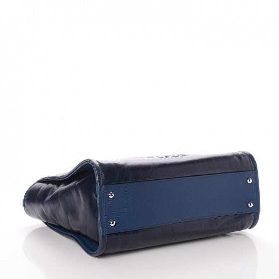 Calfskin Small Deauville Tote Blue