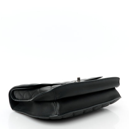Chanel Metallic Goatskin Quilted Large Rock In Rome Flap Black 4 of 11