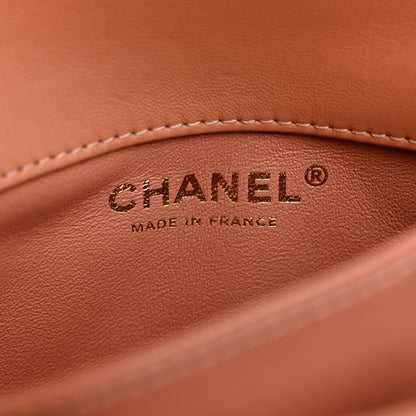 Chanel Lambskin Quilted Wood Mini Coco Handle Flap Beige 6 of 10