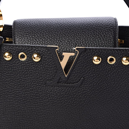 Louis Vuitton Taurillon Studded Capucines PM Black 11 of 11