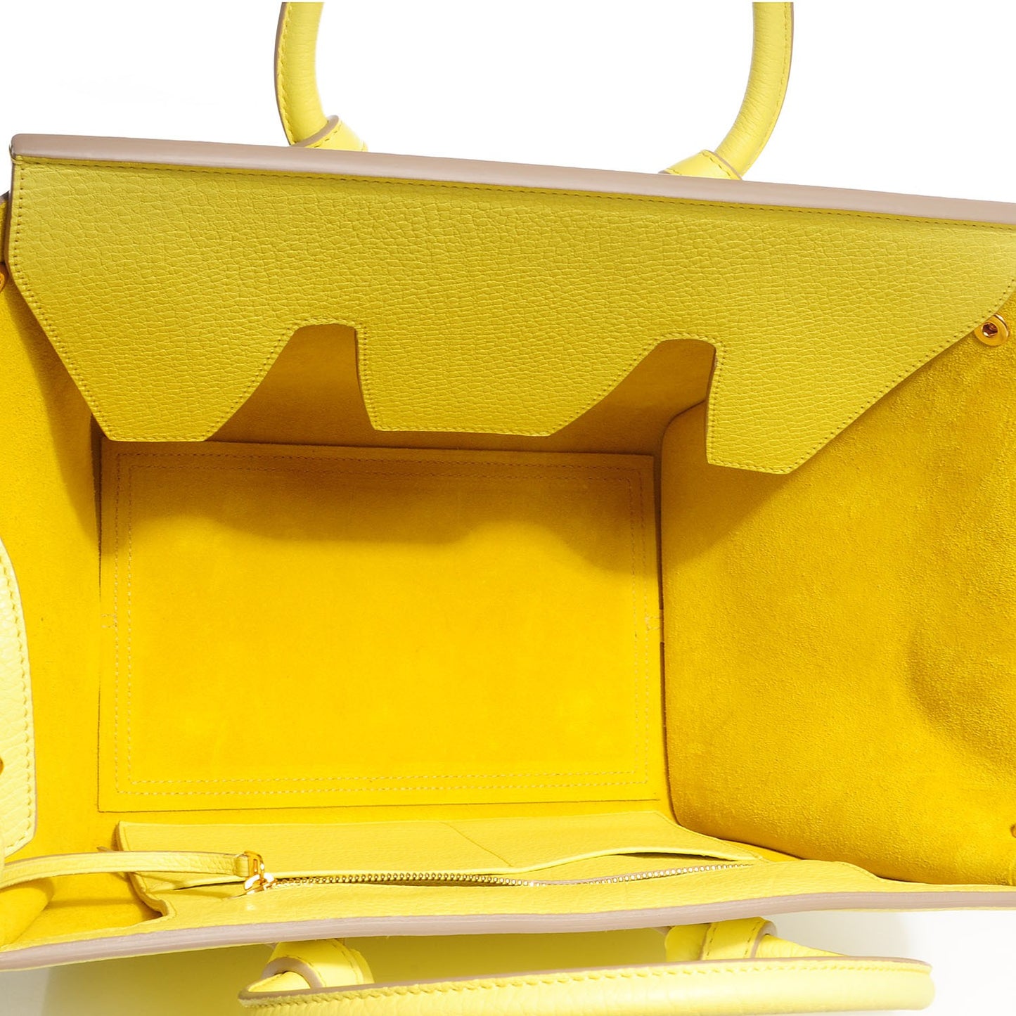 Crisped Calfskin Mini Tie Knot Tote Fluorescent Yellow