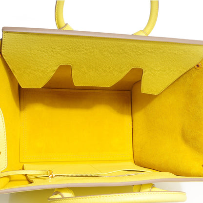 Celine Crisped Calfskin Mini Tie Knot Tote Fluorescent Yellow 5 of 9