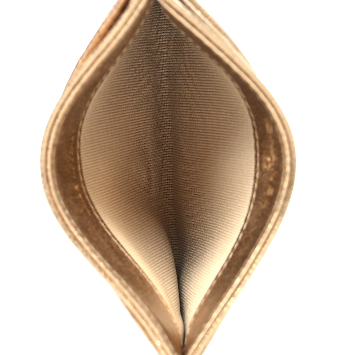 Chanel Metallic Lambskin Quilted CC Card Holder Gold 5 of 10