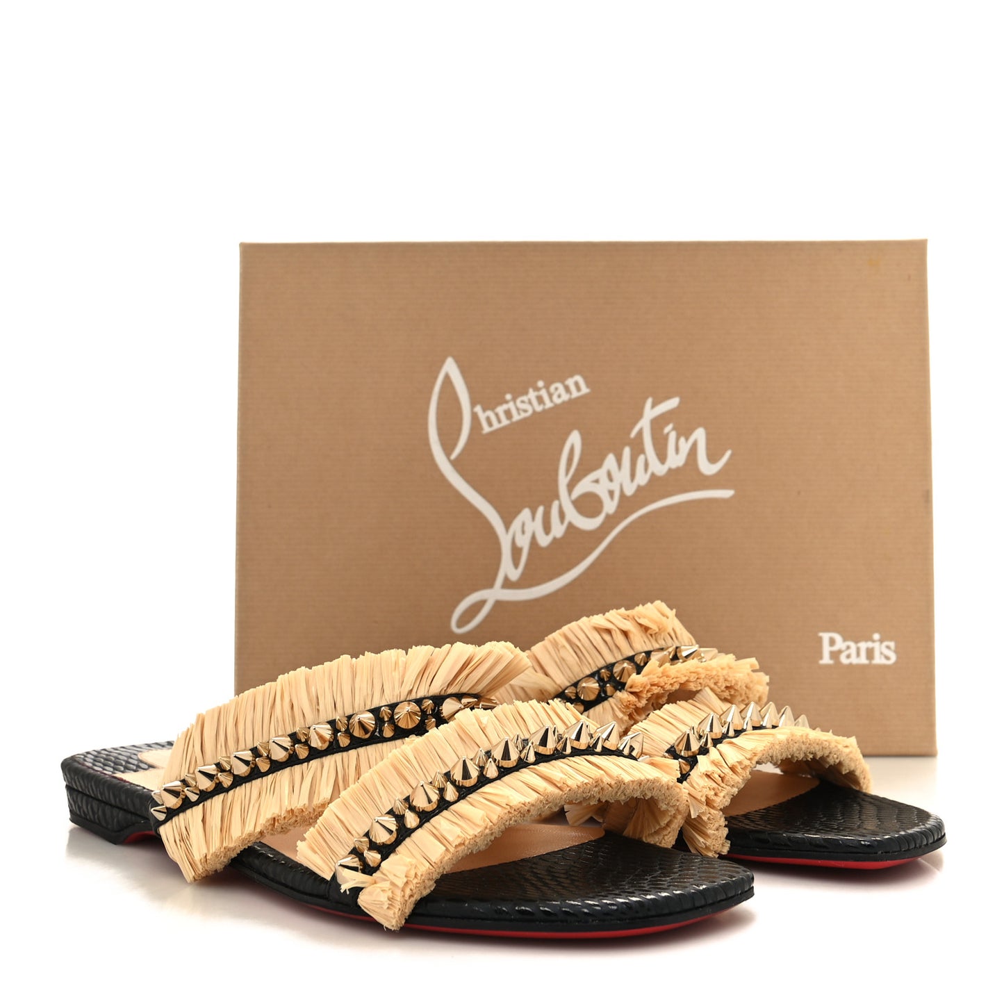 Jurassic Calfskin Rafia Voltinoudou Sandals 37 Black Savane
