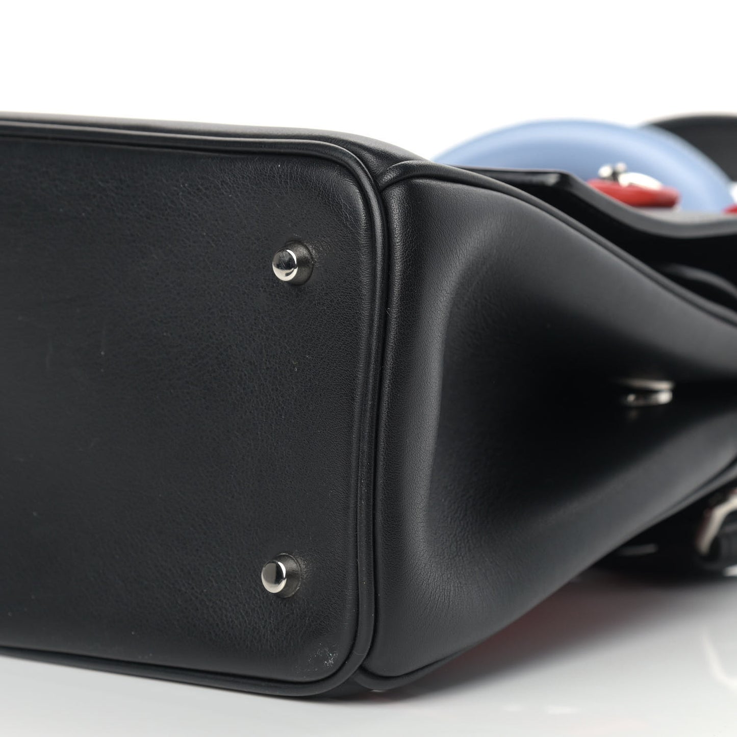 Smooth Calfskin Mini Be Dior Flap Black Blue Red
