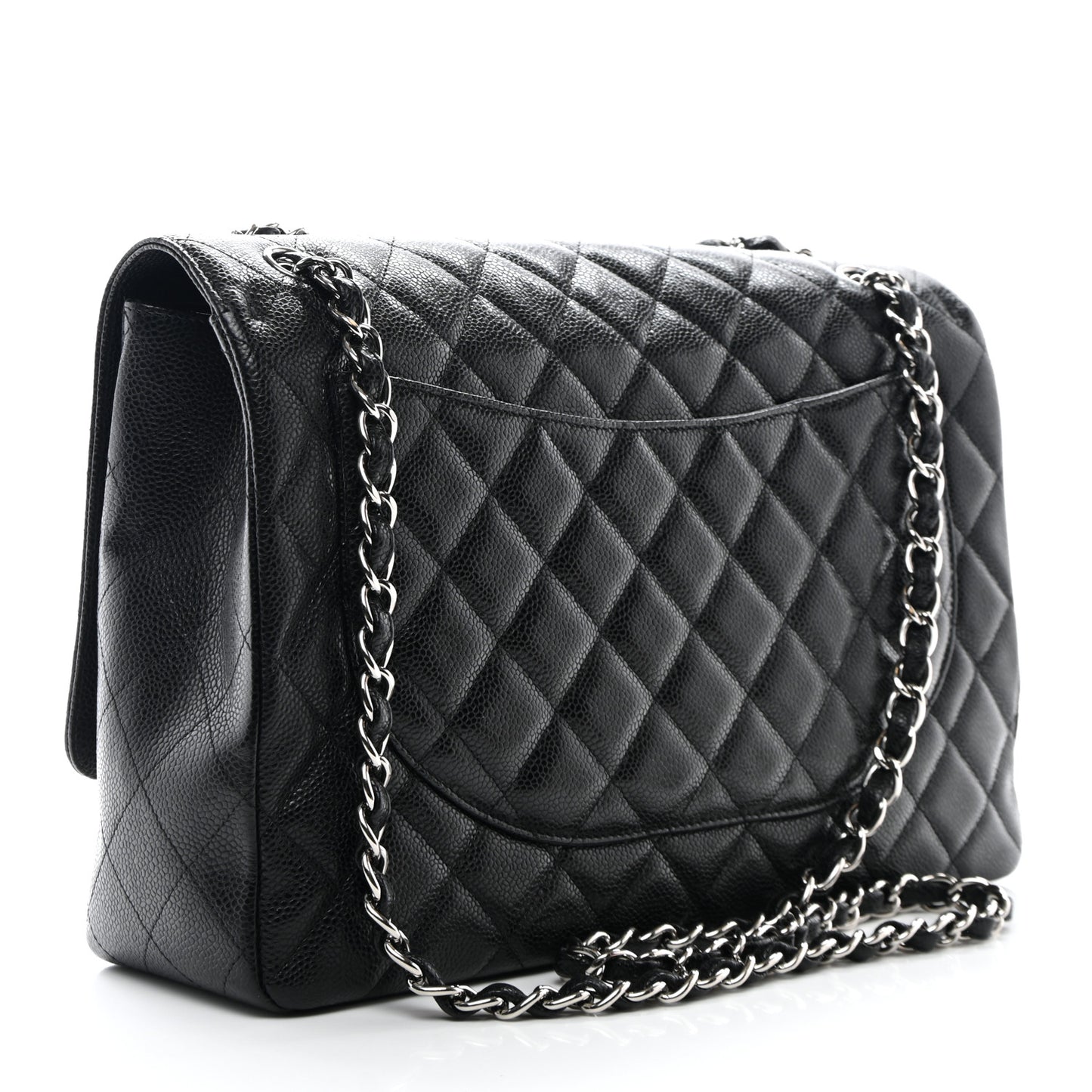 Caviar Quilted Maxi Single Flap Black