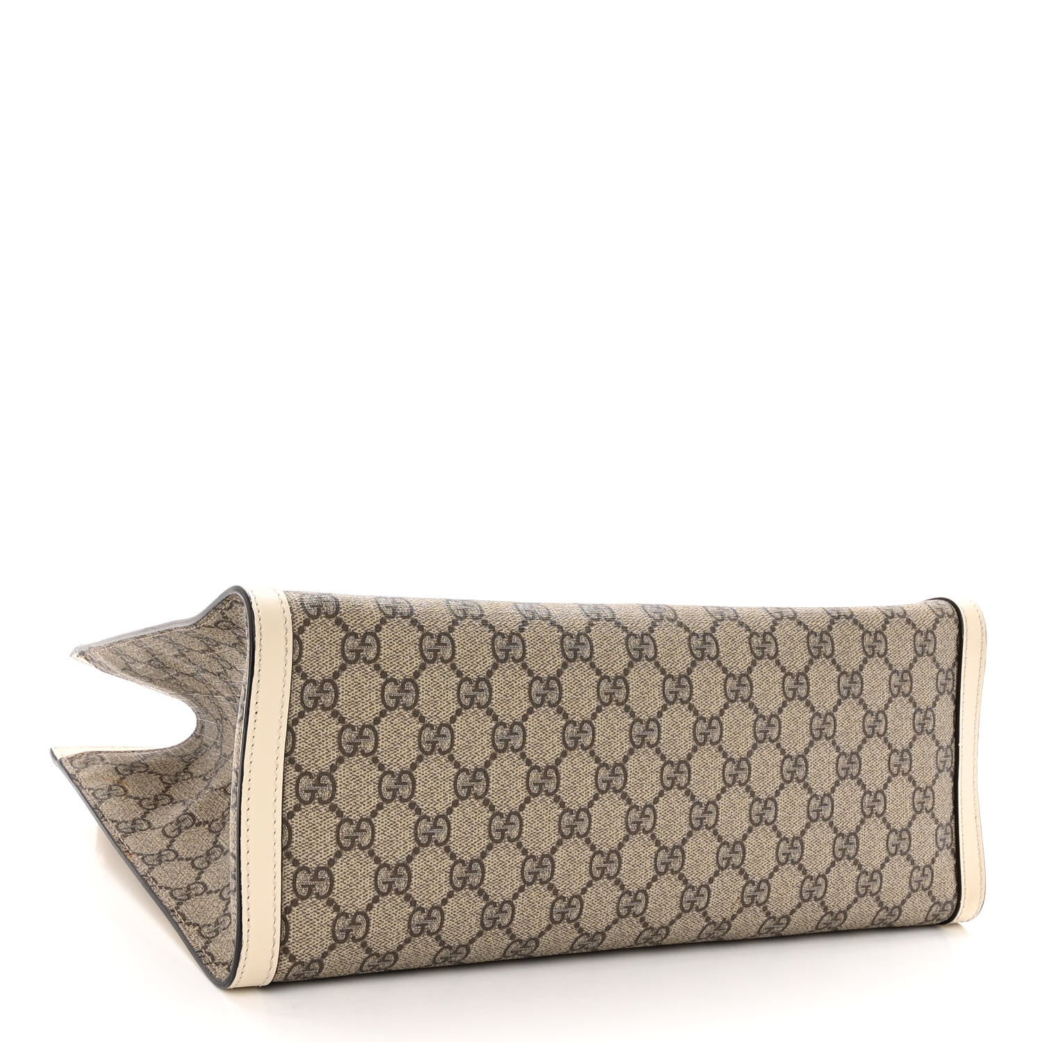 Gucci GG Supreme Monogram Medium Padlock Tote White 4 of 14