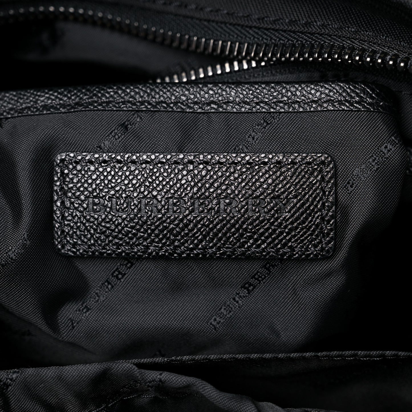 Nylon House Check Diaper Bag Black