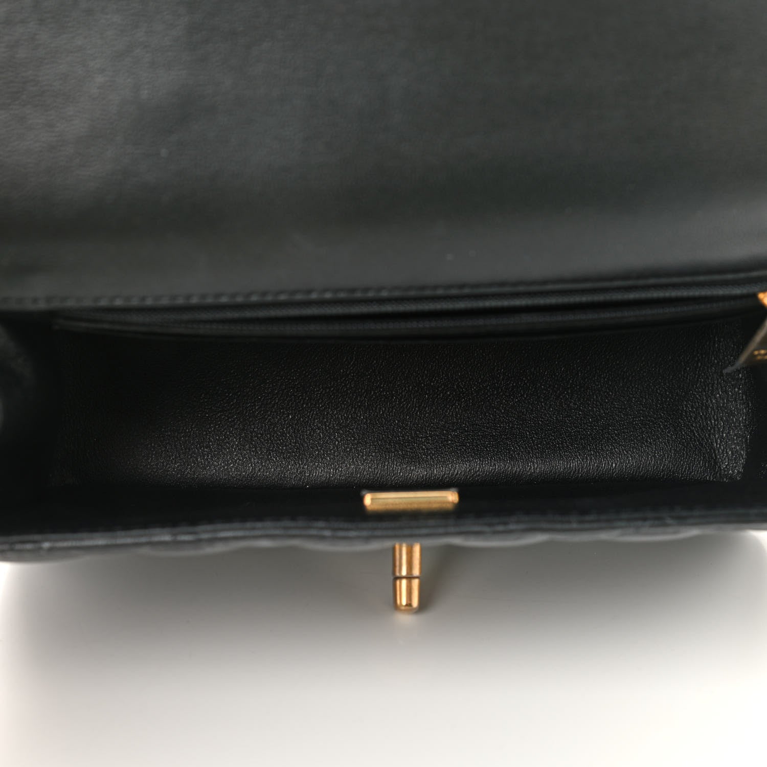 Chanel Lambskin Quilted Mini Top Handle Rectangular Flap Black 6 of 10