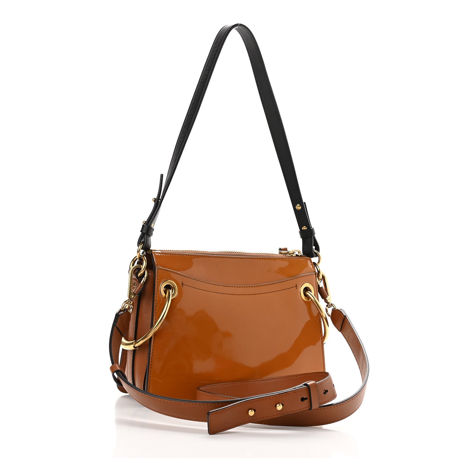 Chloe Patent Small Roy Bag Caramel 3 of 11