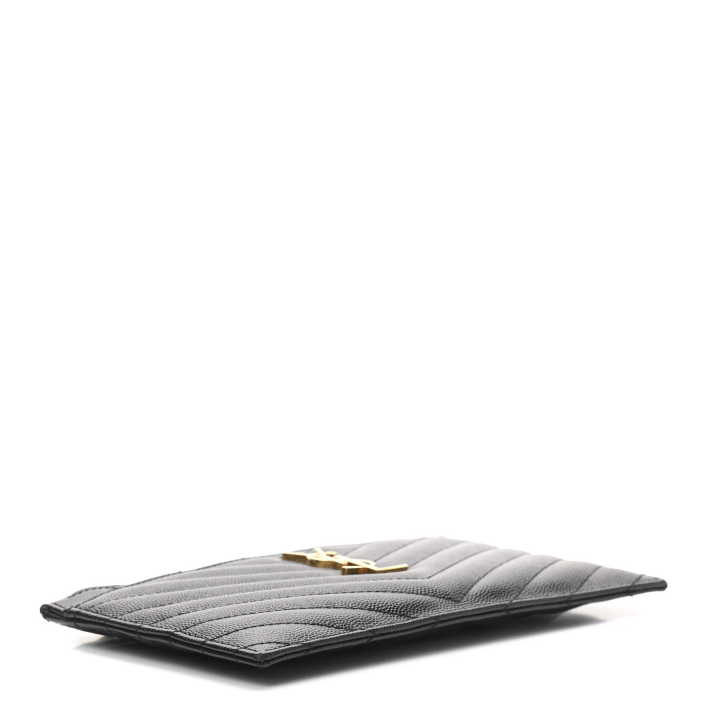 Grain De Poudre Chevron Monogram Bill Pouch Black