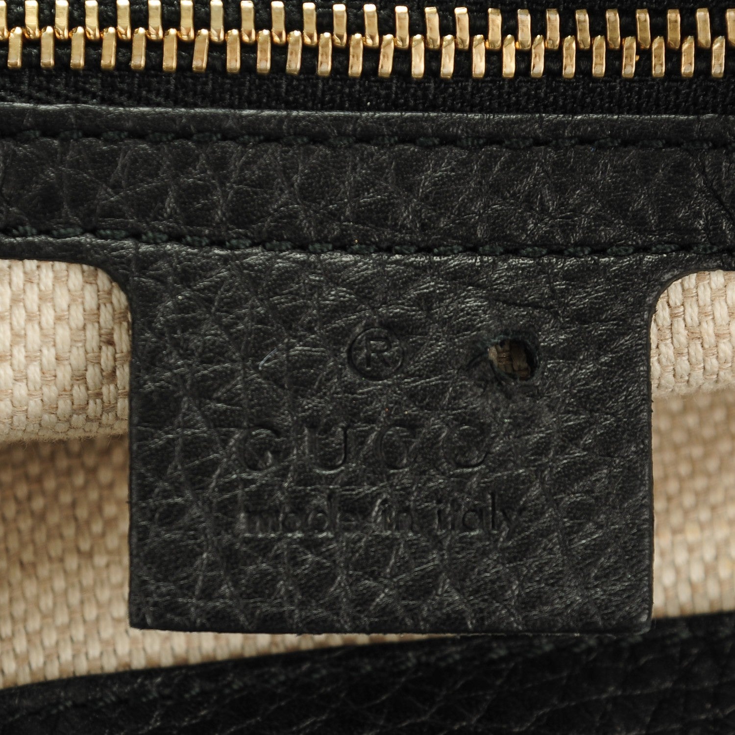 Gucci Pebbled Calfskin Medium Soho Chain Shoulder Bag Black 6 of 7