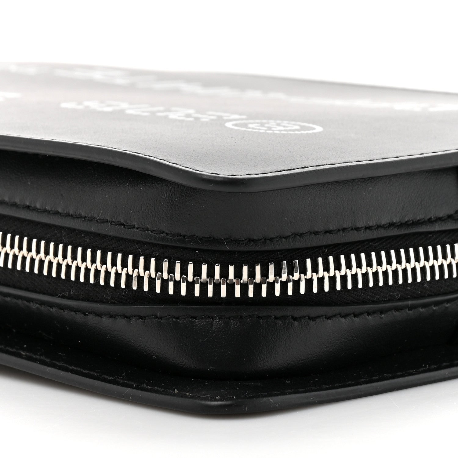 Off-White Calfskin Medium Zip Tie Clutch Black 9 of 9