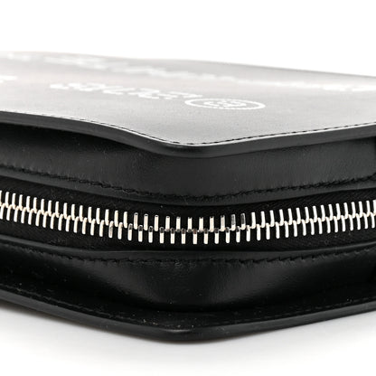 Off-White Calfskin Medium Zip Tie Clutch Black 9 of 9
