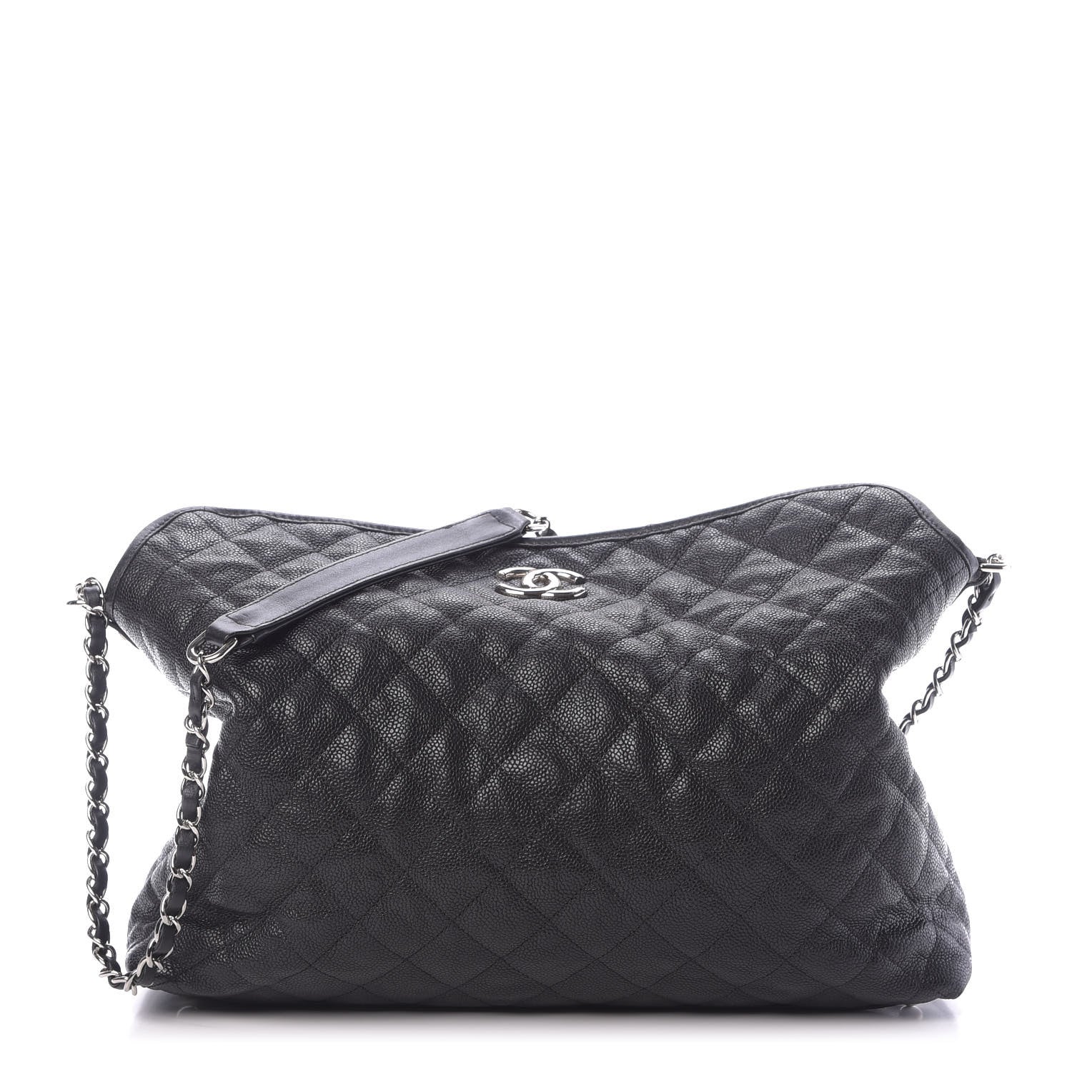 Chanel Caviar Quilted French Riviera Hobo Black 1 of 13