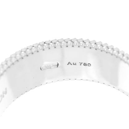 Gucci 18K White Gold Enamel 6mm Icon Blooms Ring 50 5.5 5 of 7