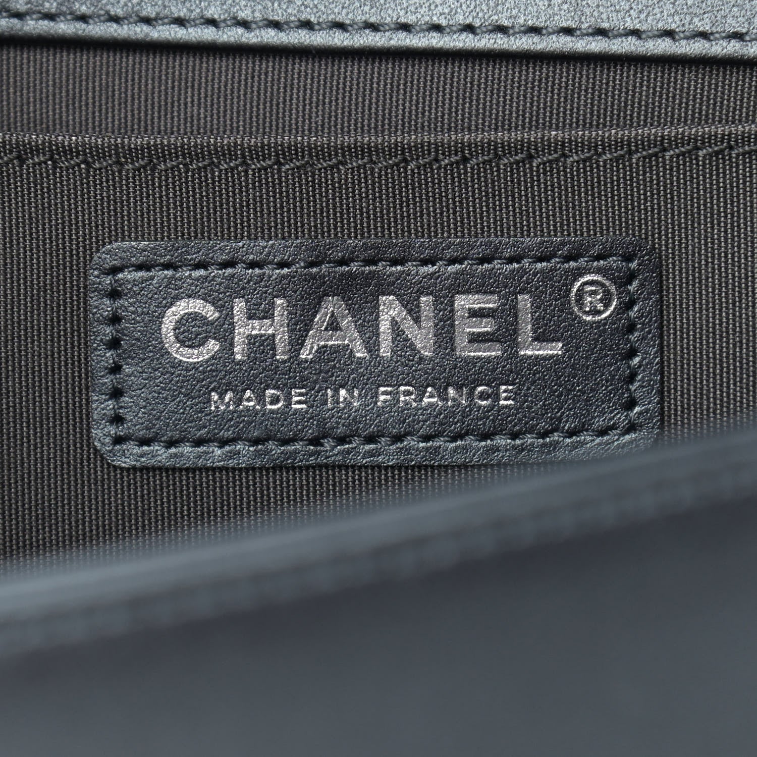 Chanel Metallic Calfskin Crystal Medium Boy Flap Dark Silver 6 of 11