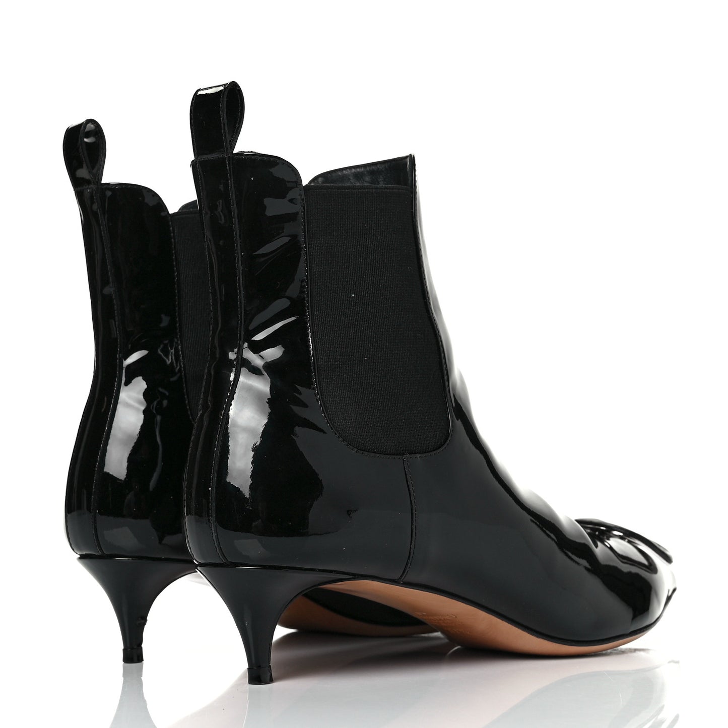Patent VLogo Ankle Boots 37.5 Black