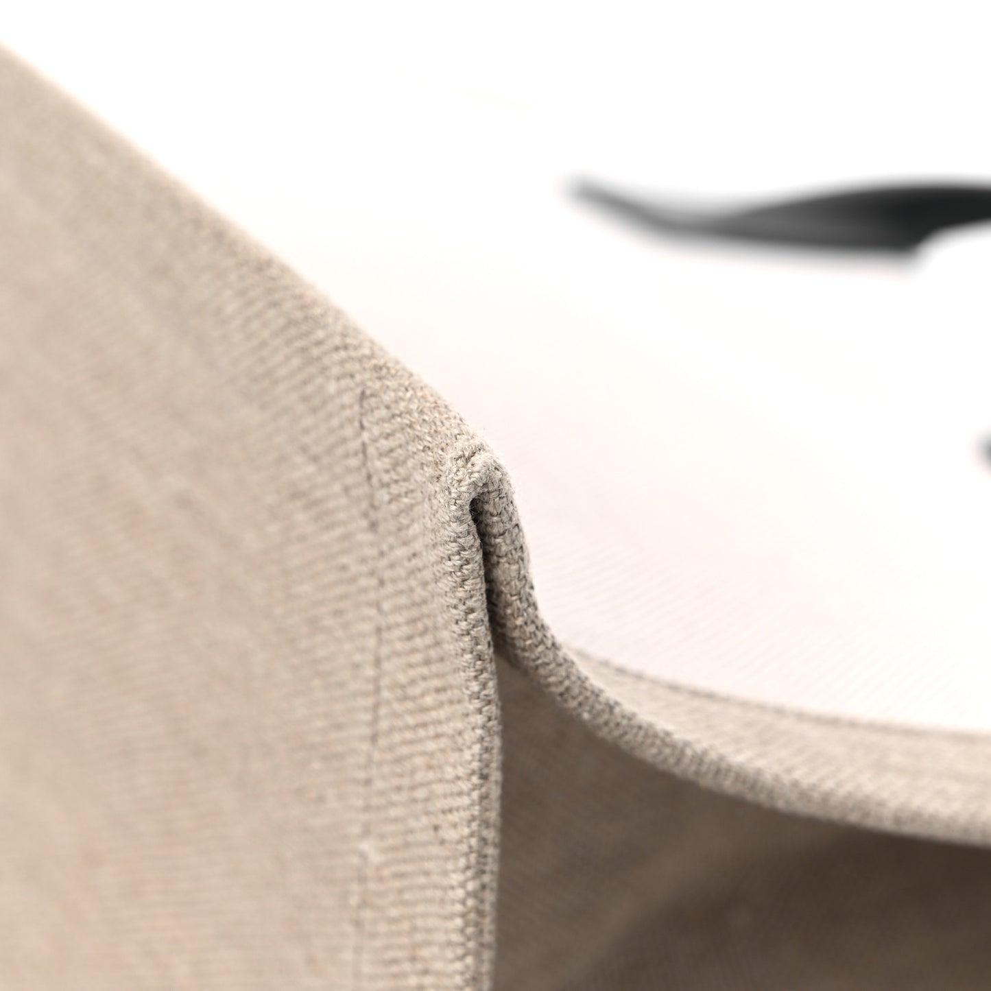 Linen Calfskin Small Rive Gauche Tote Greggio Natural