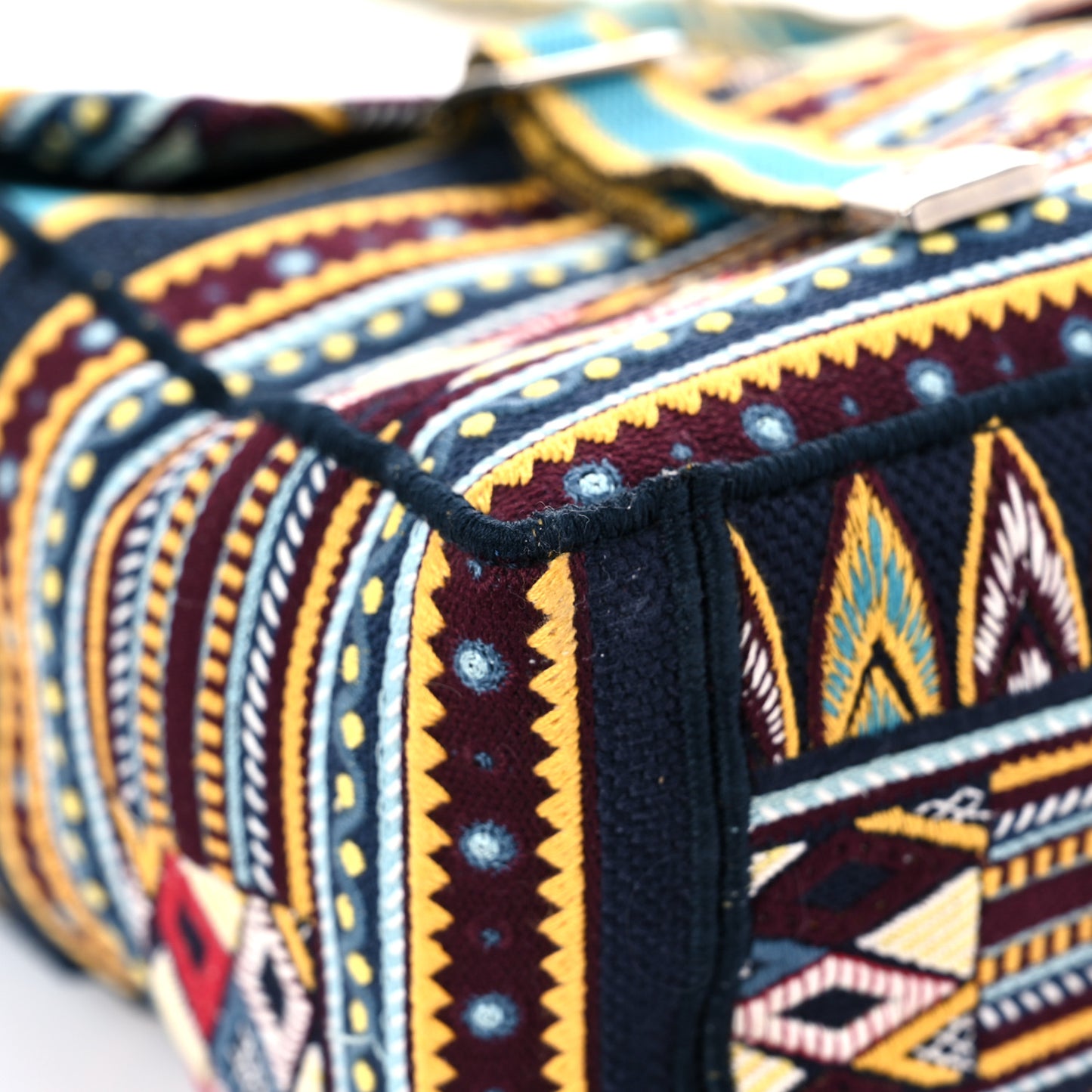 Canvas Embroidered Diorcamp Messenger Vert Multicolor