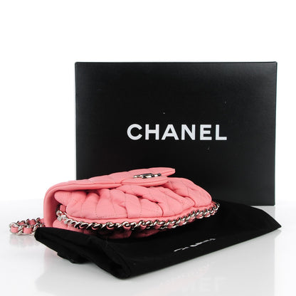 Chanel Washed Lambskin Mini Chain Around Flap Pink 4 of 7