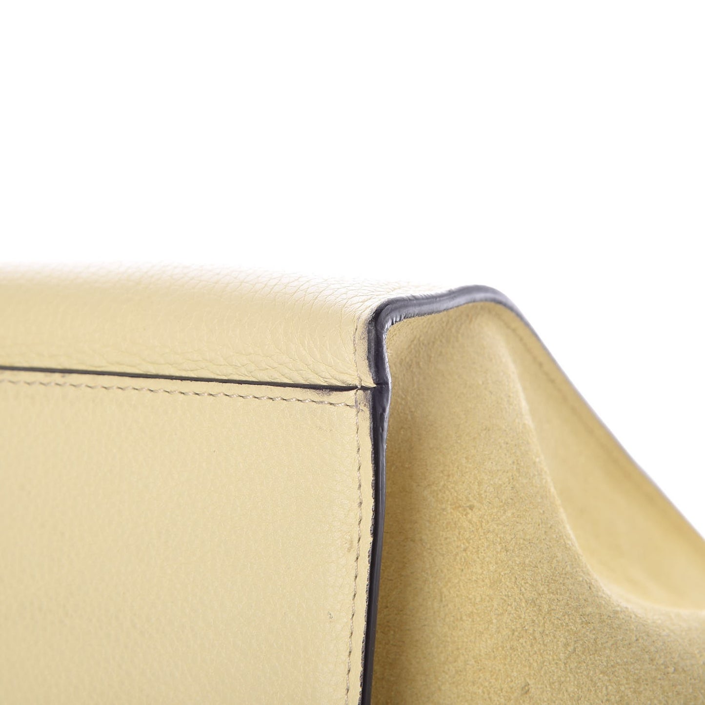 Drummed Calfskin Suede Medium Trapeze Butter