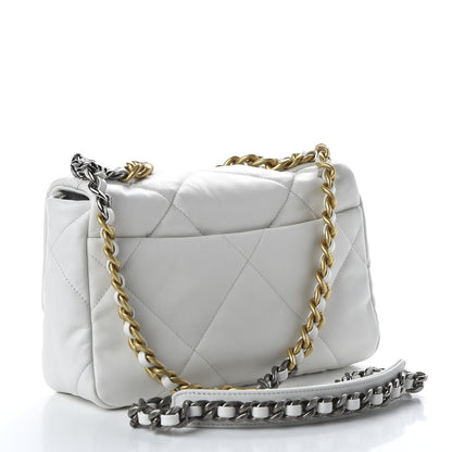 Chanel Lambskin Quilted Medium 19 Flap White 3 of 10