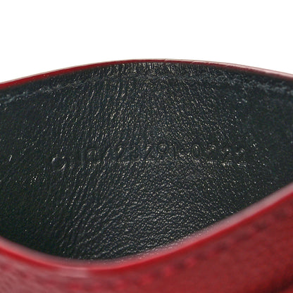 Saint Laurent Grain De Poudre Matelasse Chevron Monogram Credit Card Case Palissandre 6 of 8