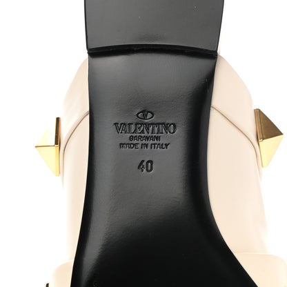 Valentino Garavani Calfskin Roman Stud Flat Mules 40 Light Ivory 7 of 10